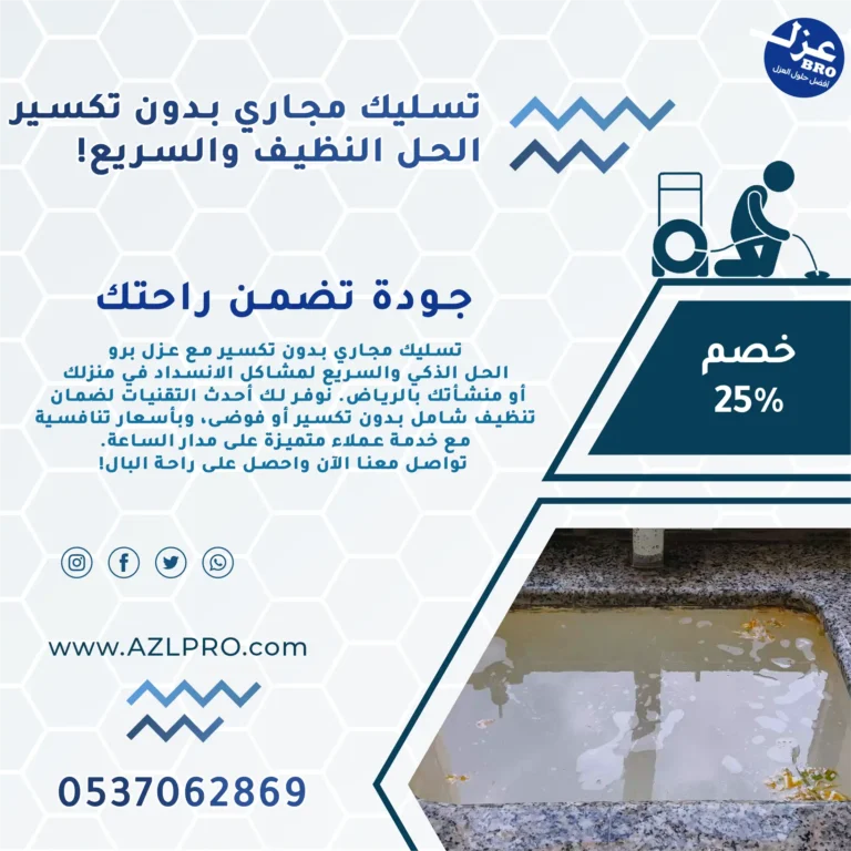 صوره توضح تسليك المجاري بدون تكسير