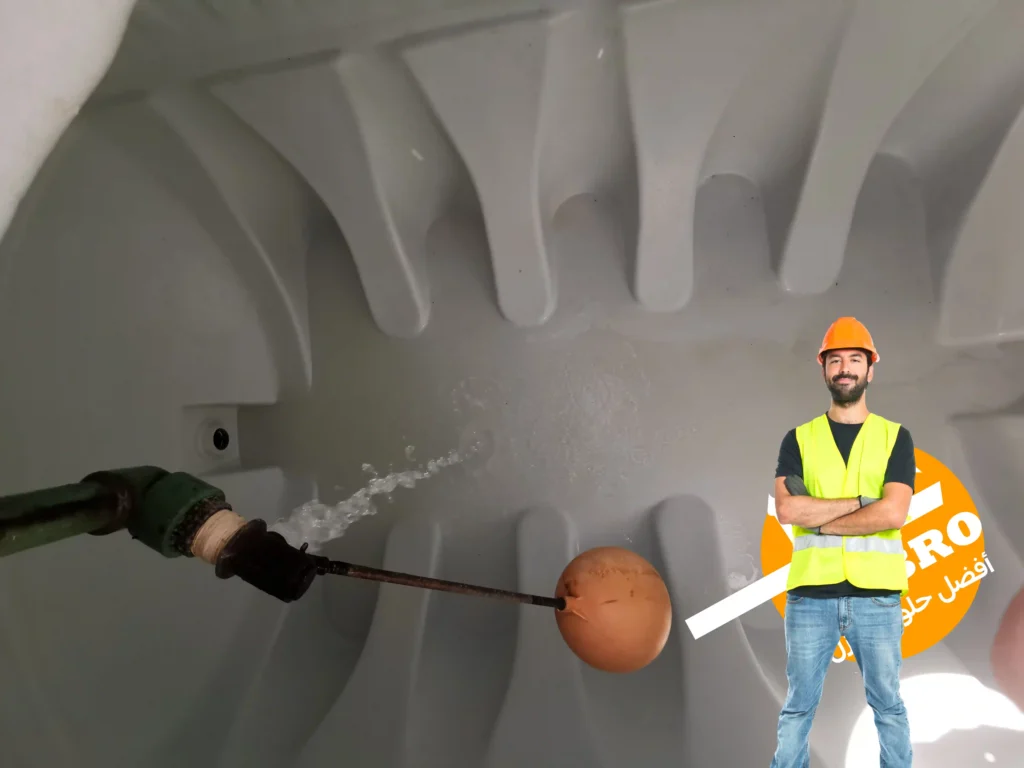 شخص تنظيف خزان علوي