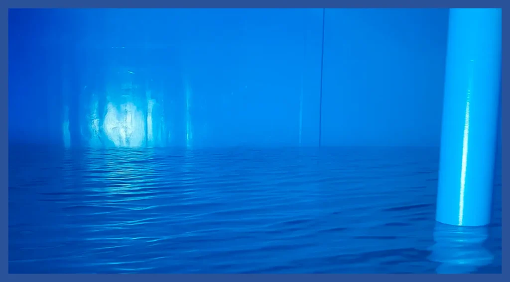 خزان أرضي فيه مياه تم عزله بالايبوكسي